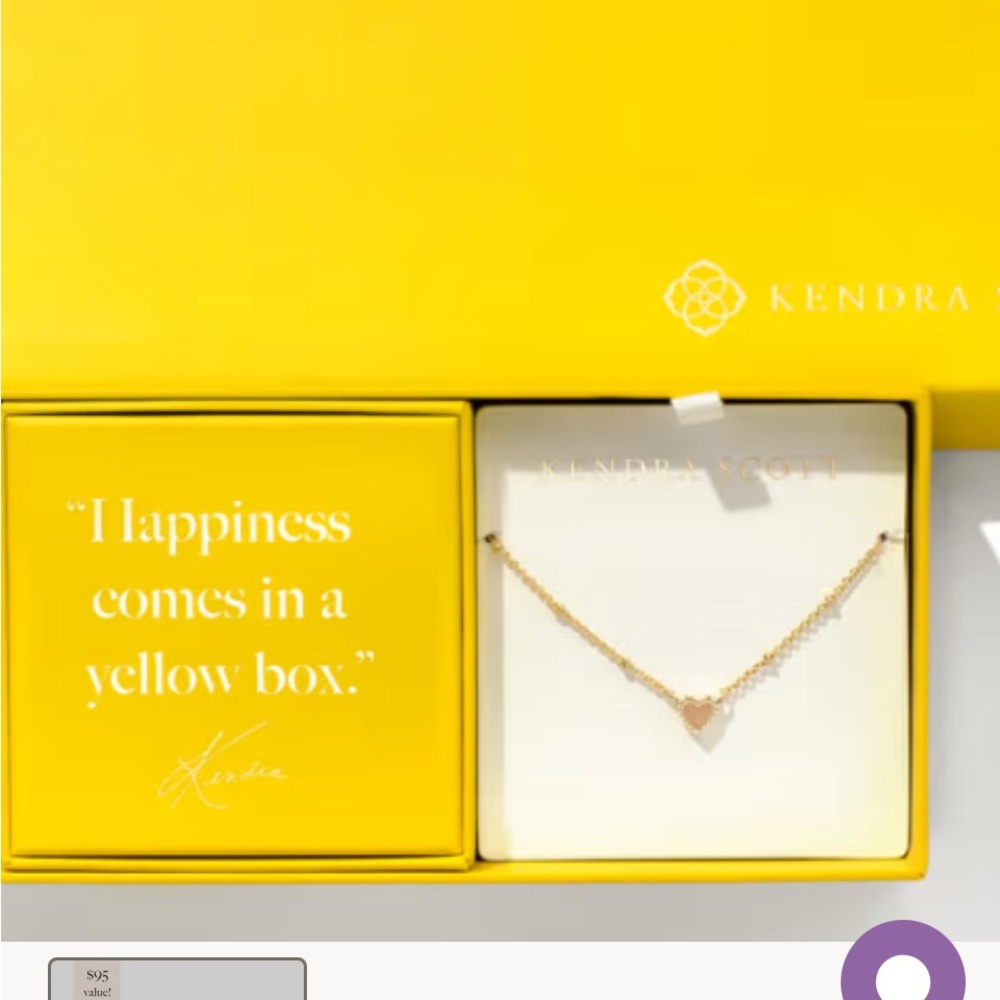 Kendra Scott Gold Mini Ari Heart Necklace